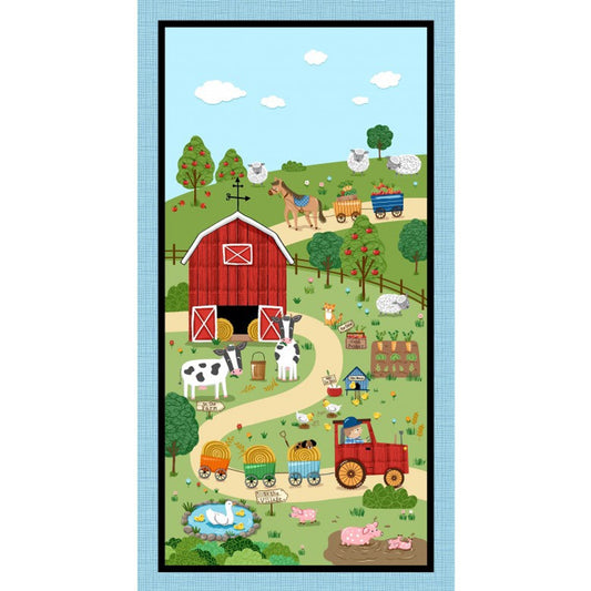 Farmyard Panel CX9371 BLUE D