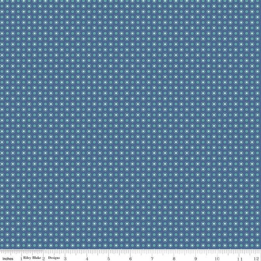 Autumn Dots C14657 Denim