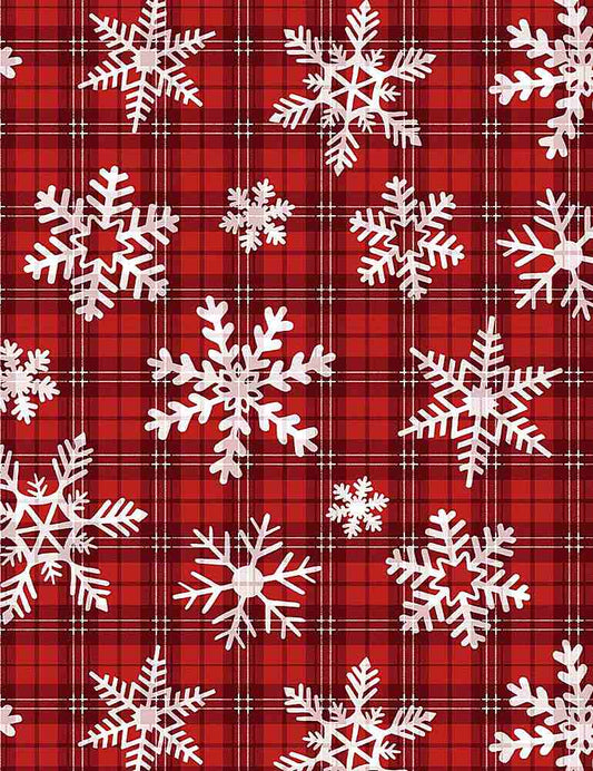 Snowflakes on Plaid Gail-CD1466