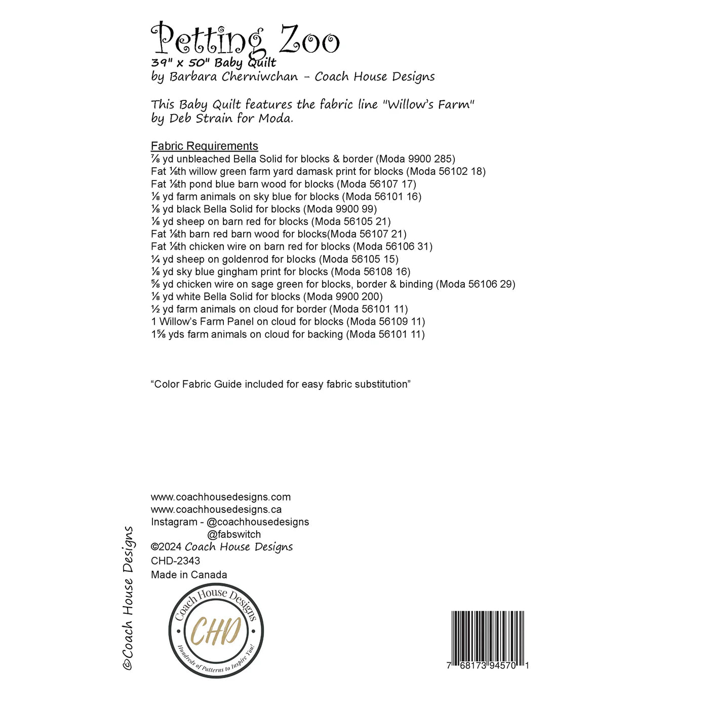 Petting Zoo Pattern