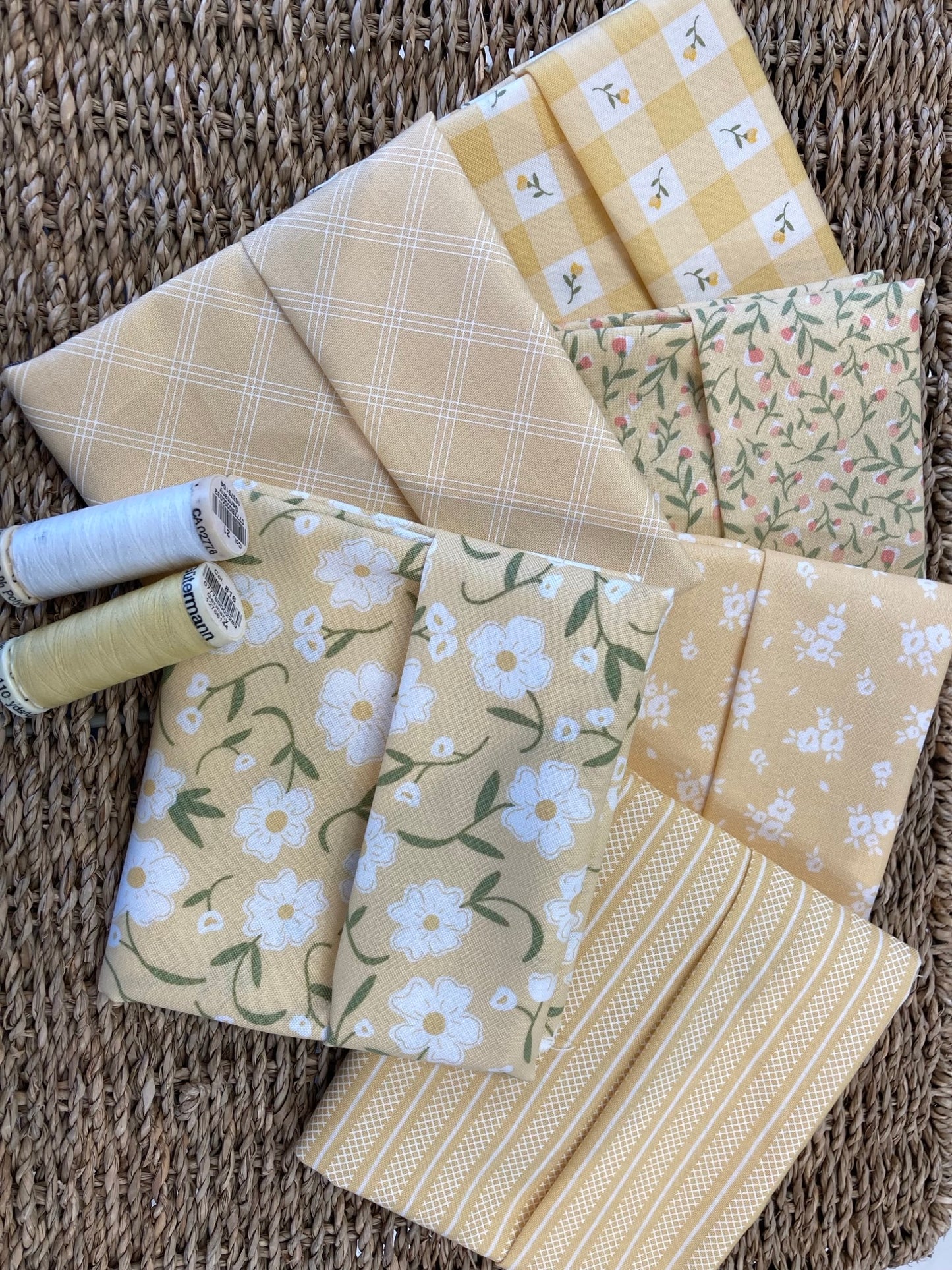 Flower Girl Fat Quarter Bundle Butter Yellow