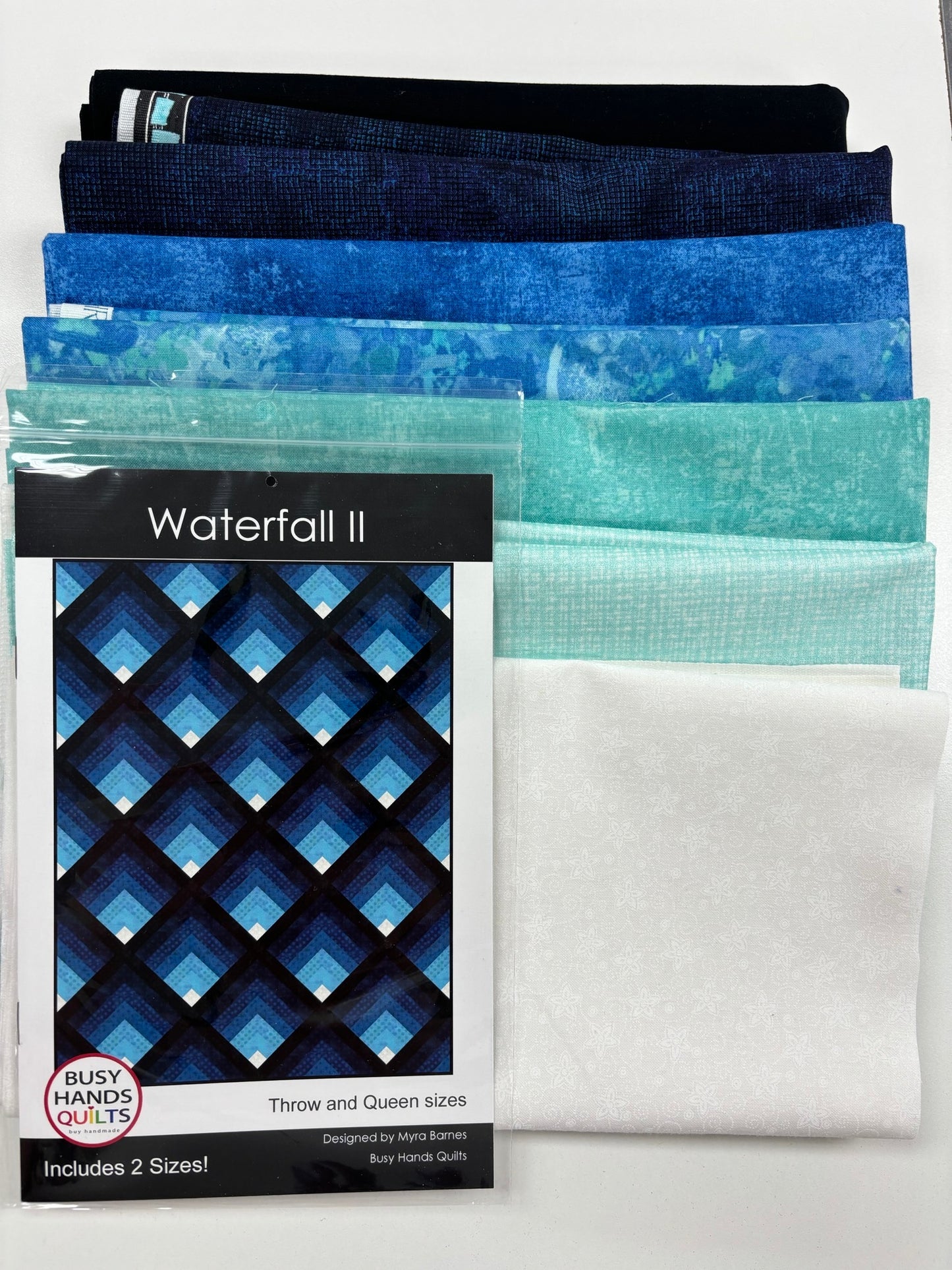 Waterfall 2 Teal Quilt Kit